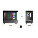 EVOLVEO Ursus, mATX / 6x ARGB 120 / sklo čelo + bok URSUS-BK-6