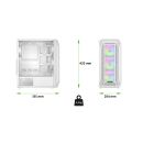 EVOLVEO Xenon, Midi Tower / 4x ARGB / mesh + sklo XENON-WH-4