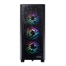 Adata XPG LANDER 501 / Midi Tower / Transpar. / Čierna LANDER501CMTA-BKCWW