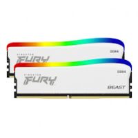 Kingston FURY Beast White / DDR4 / 16GB / 3600MHz / CL17 / 2x8GB / RGB / White KF436C17BWAK2 / 16