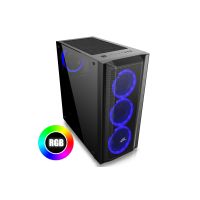 EVOLVEO Ptero Q1 / Midi Tower / Transpar. / Čierna ptero Q1