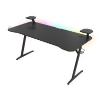 Genesis Holm 510 RGB - herní stůl s RGB podsvícením, 160x75cm, 3xUSB 3.0, bezdrátová nabíječka NDS-1732