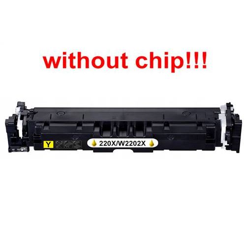 Kompatibilný toner pre HP 220X / W2202X-No Chip! Yellow. POZOR kazeta bez čipu 5500 strán