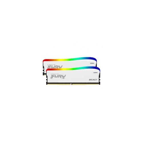 Kingston FURY Beast White / DDR4 / 16GB / 3200MHz / CL16 / 2x8GB / RGB / White KF432C16BWAK2 / 16