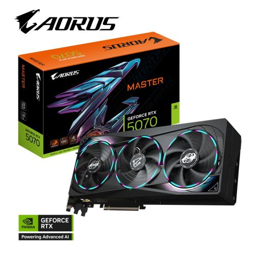 GIGABYTE AORUS GeForce RTX 5070 MASTER / 12GB / GDDR7 GV-N5070AORUS M-12GD