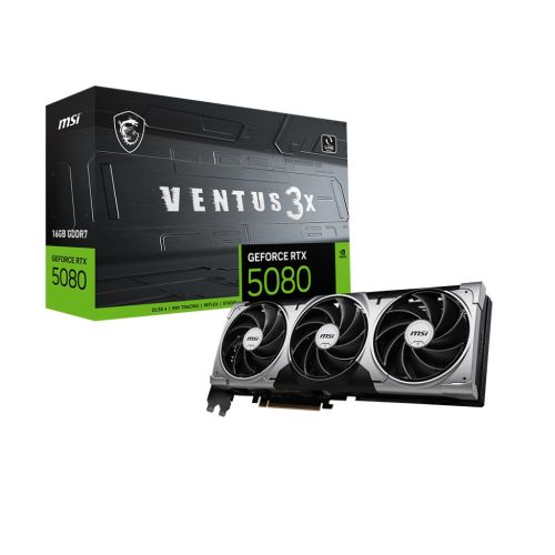 MSI GeForce RTX 5080 VENTUS 3X / 16GB / GDDR7 RTX 5080 16G VENTUS 3X