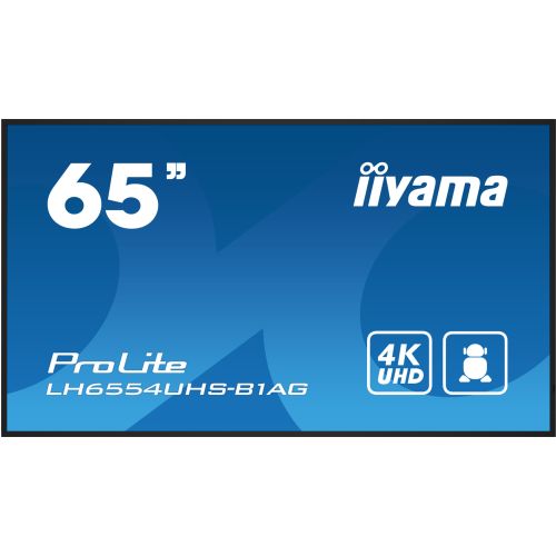 iiyama ProLite / LH6554UHS-B1AG / 64,5" / IPS / 4K UHD / 60Hz / 8ms / Black / 3R LH6554UHS-B1AG