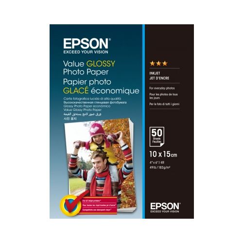 EPSON Value Glossy Photo Paper 10x15cm 50 sheet C13S400038