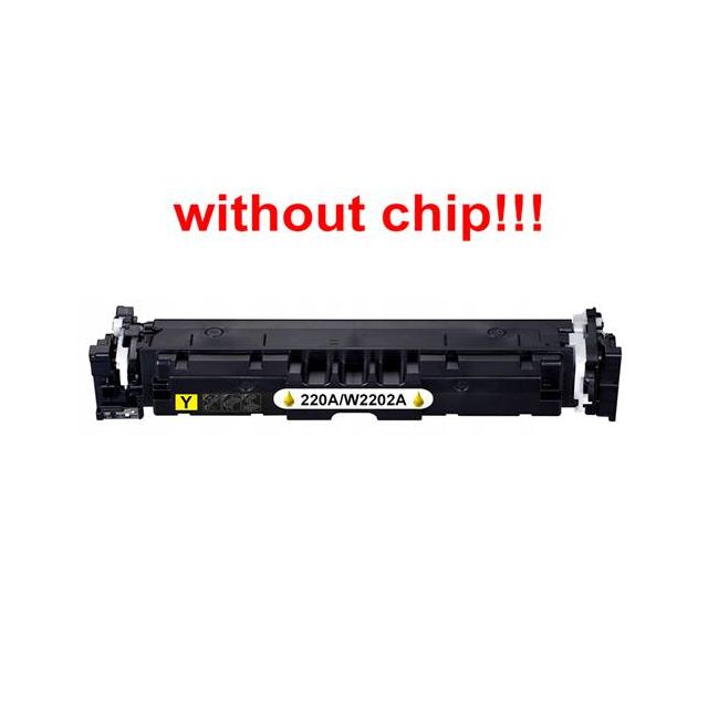 Kompatibilný toner pre HP 220A / W2202A-No Chip! Yellow. POZOR kazeta bez čipu 1800 strán
