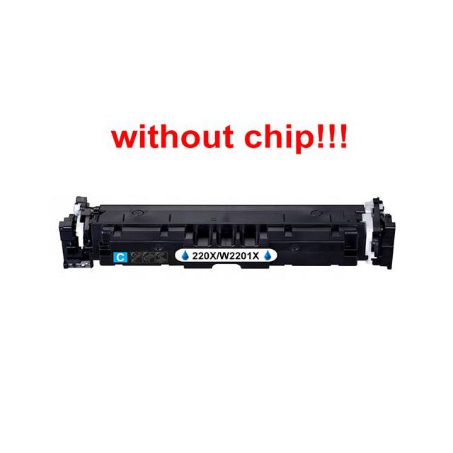 Kompatibilný toner pre HP 220X / W2201X-No Chip! Cyan. POZOR kazeta bez čipu 5500 strán