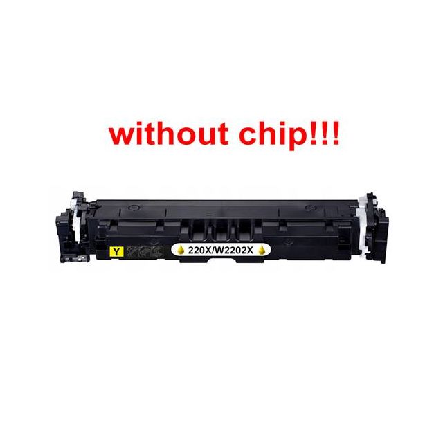 Kompatibilný toner pre HP 220X / W2202X-No Chip! Yellow. POZOR kazeta bez čipu 5500 strán