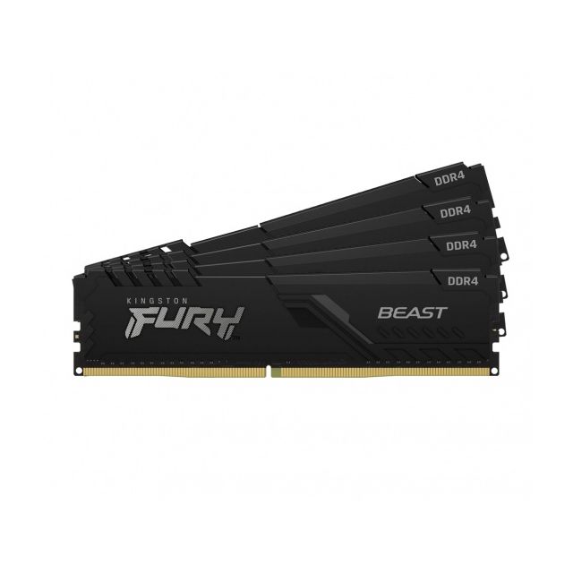 Kingston FURY Beast / DDR4 / 128GB / 3200MHz / CL16 / 4x32GB / Black KF432C16BBK4 / 128