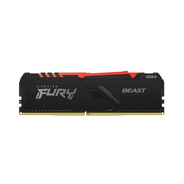 Kingston FURY Beast / DDR4 / 16GB / 3200MHz / CL16 / 1x16GB / RGB / Black KF432C16BB12A / 16