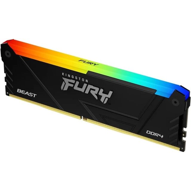 Kingston FURY Beast / DDR4 / 32GB / 3200MHz / CL16 / 1x32GB / RGB / Black KF432C16BB2A / 32
