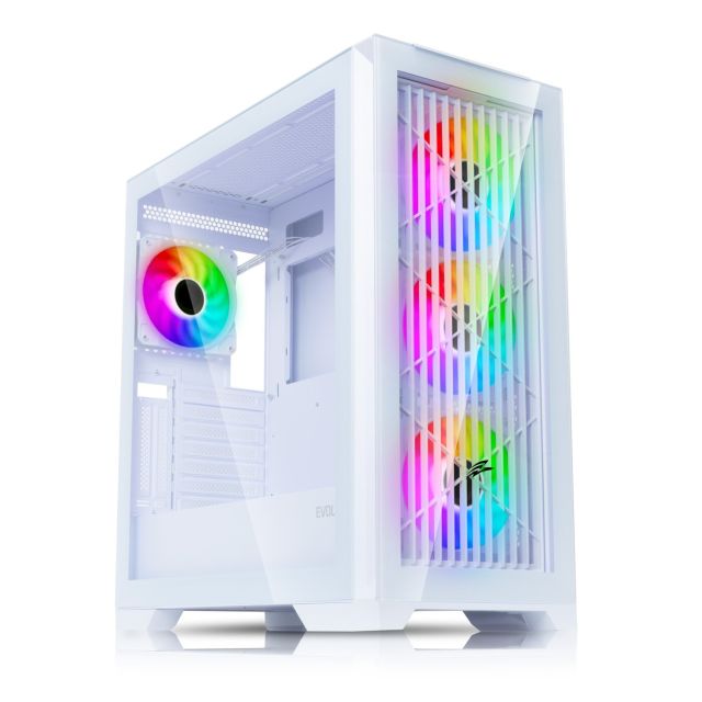 EVOLVEO Ptero Q2G, ATX / 4x ARGB 120 / sklo čelo+bok PTEROQ2G-WH