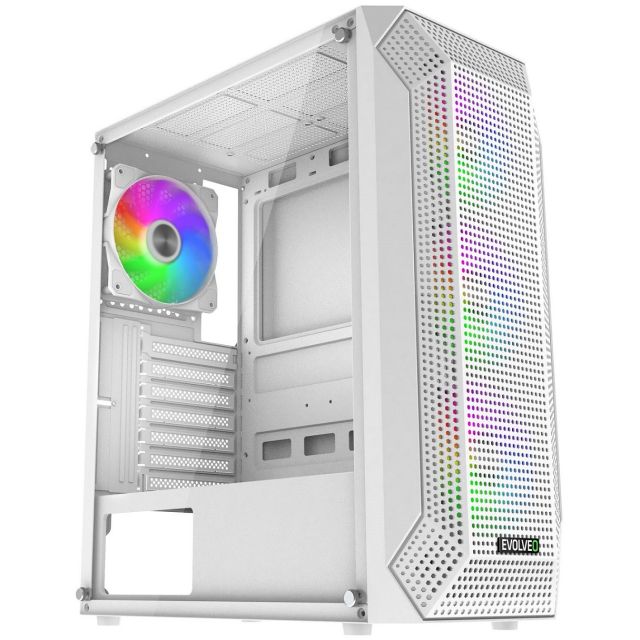 EVOLVEO Xenon, Midi Tower / 4x ARGB / mesh + sklo XENON-WH-4