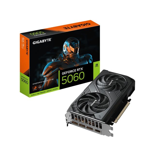 GeForce RTX 5060 WINDFORCE MAX V2 / Gaming / OC / 8GB / GDDR7 GV-N5060WF2MAX OCV2-8GD