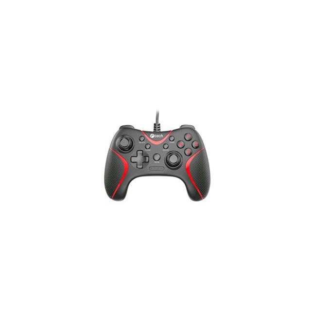 Gamepad C-TECH Theon pre PC / PS3, 2 programovateľné makro tlačidlá, 2x analóg, X-input, vibračné, 1,8 GP-09