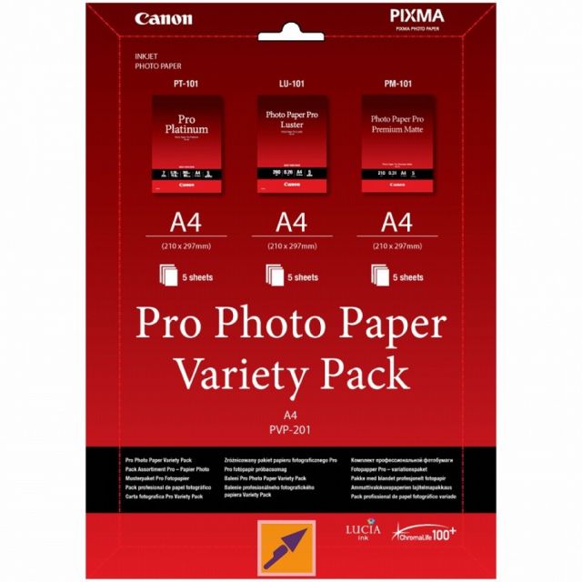 Canon PVP-201 PRO, A4 fotopapier Variety Pack 6211B021