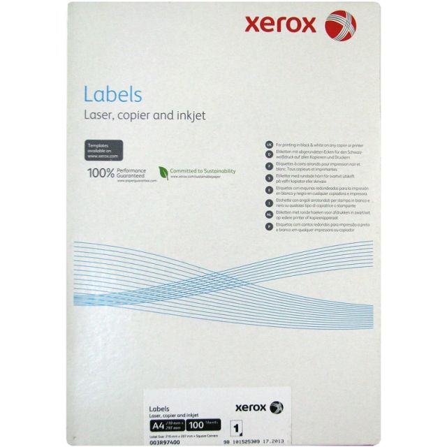 XEROX samolepici štítky A4 100 listu 003R97400