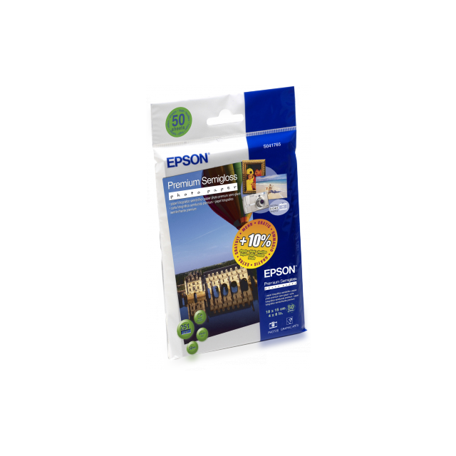 EPSON Premium Semigloss Photo Paper,100x150 mm,50x C13S041765