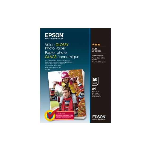 EPSON Value Glossy Photo Paper A4 50 sheet C13S400036